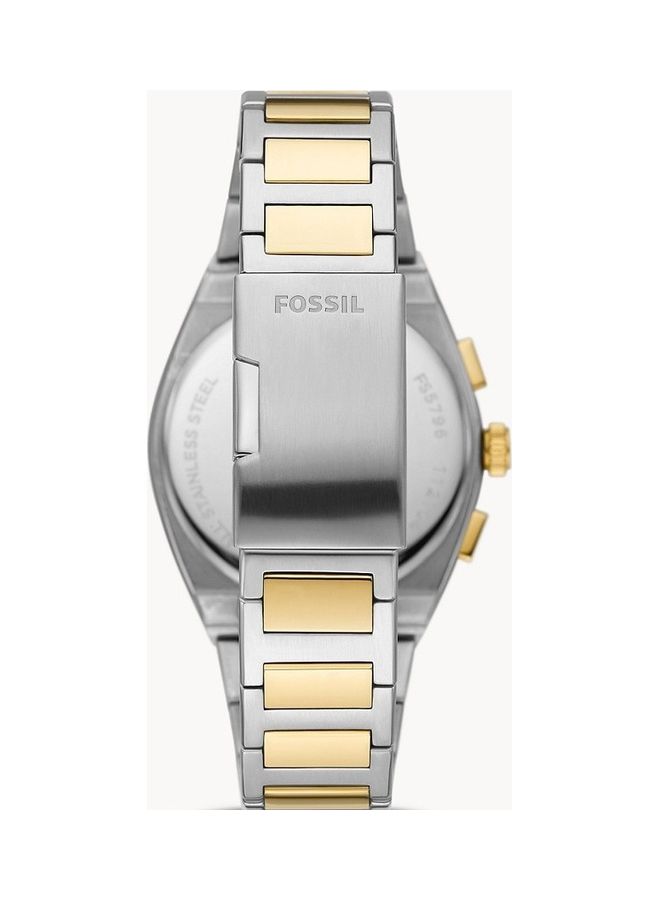 FOSSIL Men's Chronograph Round Shape Stainless Steel Wrist Watch - Image 2