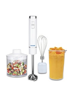 4-In-1 Hand Blender - Stainless Steel Blades with 2 Speed for Baby Food, Soup, Juice | 500ml Chopper Bowl, 700ml Plastic Jar and Blending Wand | Power Watt 250 SHB-185JCW White - v1682882679/N53400192A_14