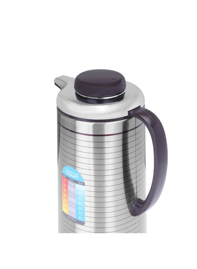 Royalford - Royalford RF5290 1.6L Vacuum Flask - Portable Heat Insulated Thermos for Keeping Hot/Cold Long Hours, Multi-Walled for Coffee, Hot Water, Tea, Perfect Pouring Spot | Ideal for Occasion, Commercial & Outings Silver - Image 1