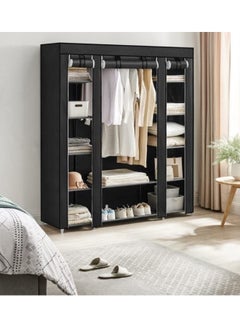 ALMUFARREJ Fabric Wardrobe Organizer Black  - Image 1