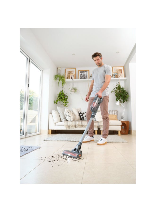 BLACK+DECKER - Powerseries+ Cordless Stick Vacuum Cleaner Lithium-Ion Removable Battery 2Ah 36Wh Up to 16/40 Run Time 500 ml 18 W BHFEA18D1-GB Grey - Image 1