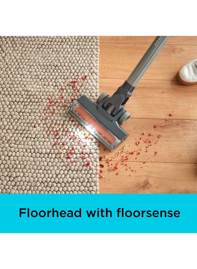 BLACK+DECKER - Powerseries+ Cordless Stick Vacuum Cleaner Lithium-Ion Removable Battery 2Ah 36Wh Up to 16/40 Run Time 500 ml 18 W BHFEA18D1-GB Grey - Image 1