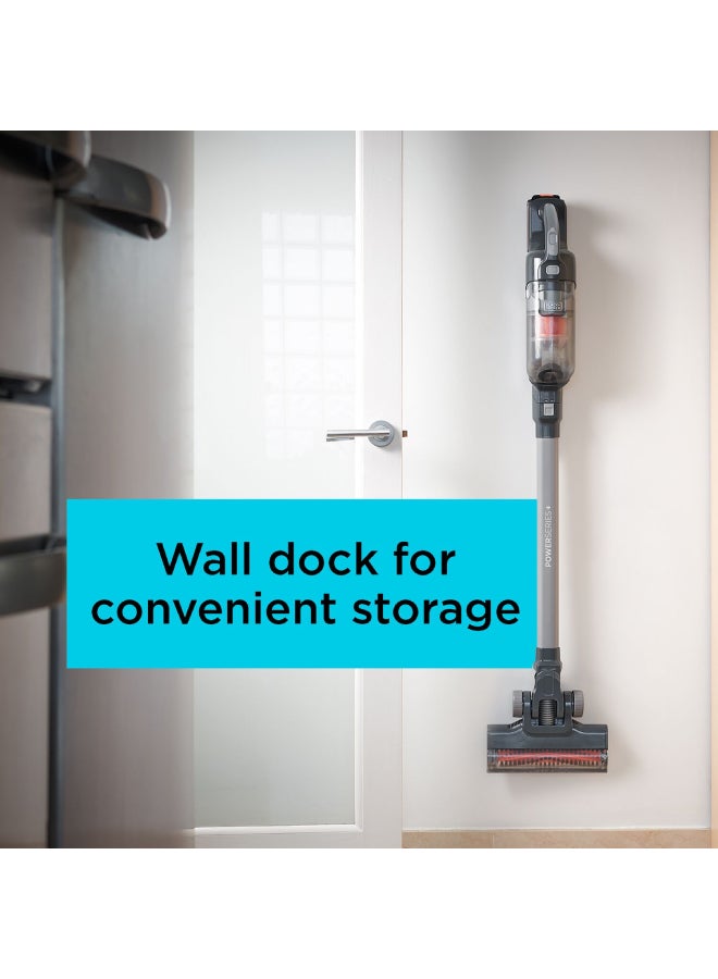 BLACK+DECKER - Powerseries+ Cordless Stick Vacuum Cleaner Lithium-Ion Removable Battery 2Ah 36Wh Up to 16/40 Run Time 500 ml 18 W BHFEA18D1-GB Grey - Image 1