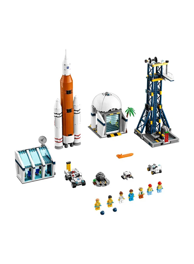 LEGO 60351 City Rocket Launch Centre: NASA-Inspired Space Playset with Rocket,Building Set includes  Launch Tower, Observatory, and 6" Minifigures, Suitable for Kids Aged 7+ (1010 pcs) - 60351 1010 7+ Years