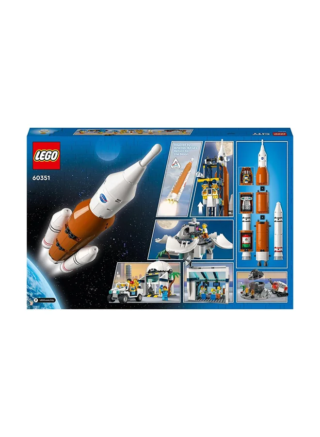 LEGO 60351 City Rocket Launch Centre: NASA-Inspired Space Playset with Rocket,Building Set includes  Launch Tower, Observatory, and 6" Minifigures, Suitable for Kids Aged 7+ (1010 pcs) - 60351 1010 7+ Years