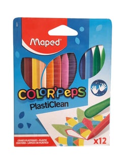 12-Piece Plastic Crayons Set Multicolour - v1683015401/N19898898A_3