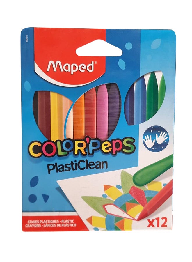 Maped 12-Piece Plastic Crayons Set Multicolour  - Image 3