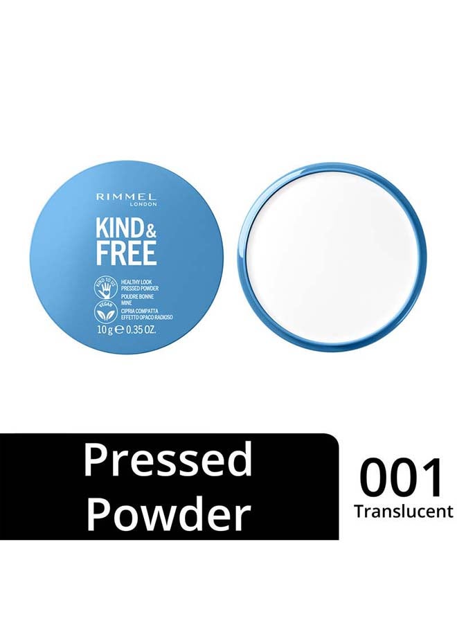 RIMMEL LONDON Kind & Free Talc-Free Pressed Powder Foundation 001 Translucent  - Image 2
