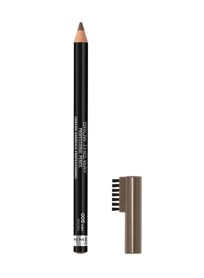 RIMMEL LONDON - Brow This Way Professional Eyebrow Pencil 1.4 Grams Ash Brown - Image 1