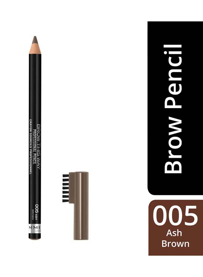 RIMMEL LONDON - Brow This Way Professional Eyebrow Pencil 1.4 Grams Ash Brown - Image 1