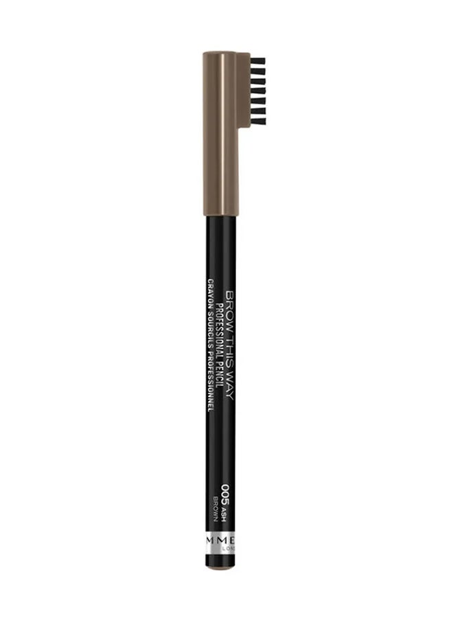 RIMMEL LONDON - Brow This Way Professional Eyebrow Pencil 1.4 Grams Ash Brown - Image 1