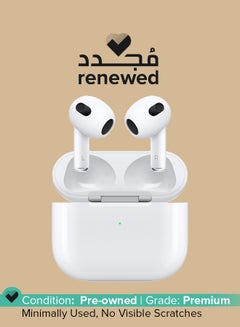 Apple Renewed - AirPods (3rd generation) With Lightning Charging Case White  - Image 1