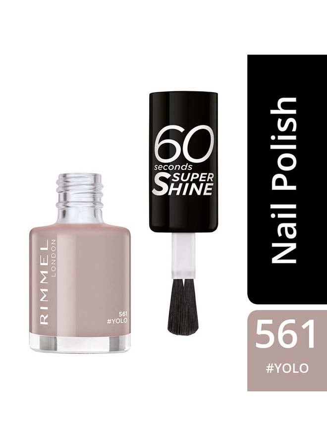 RIMMEL LONDON - 60 Seconds Super Shine Nail Polish 561 Yolo - Image 1
