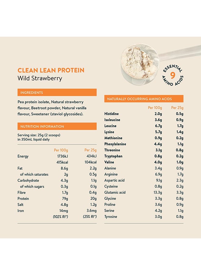 نوزيست بروتين كلين لين بنكهة الفراولة البرية للتقديم 20 مرة - Image 3