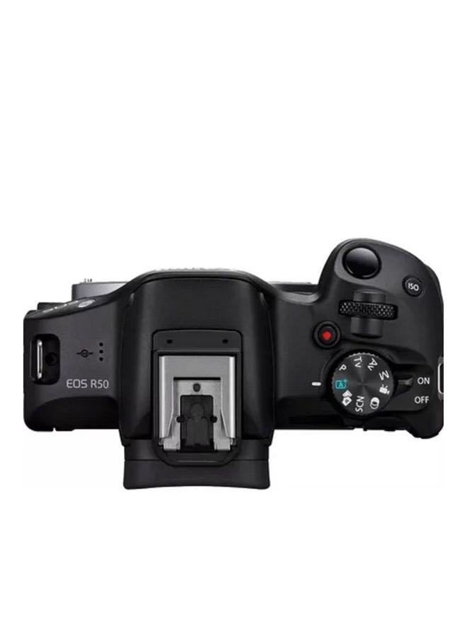 EOS R50 Mirrorless Camera, Black + RF-S 18-45mm F4.5-6.3 IS STM Lens (Upgraded M50 Mark II Model) - v1683034320/N53402696A_6