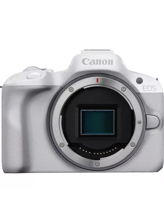 Canon - Eos R50 Mirrorless Camera And Rf-S 18-45Mm F4.5-6.3 Is Stm Lens White - Image 1