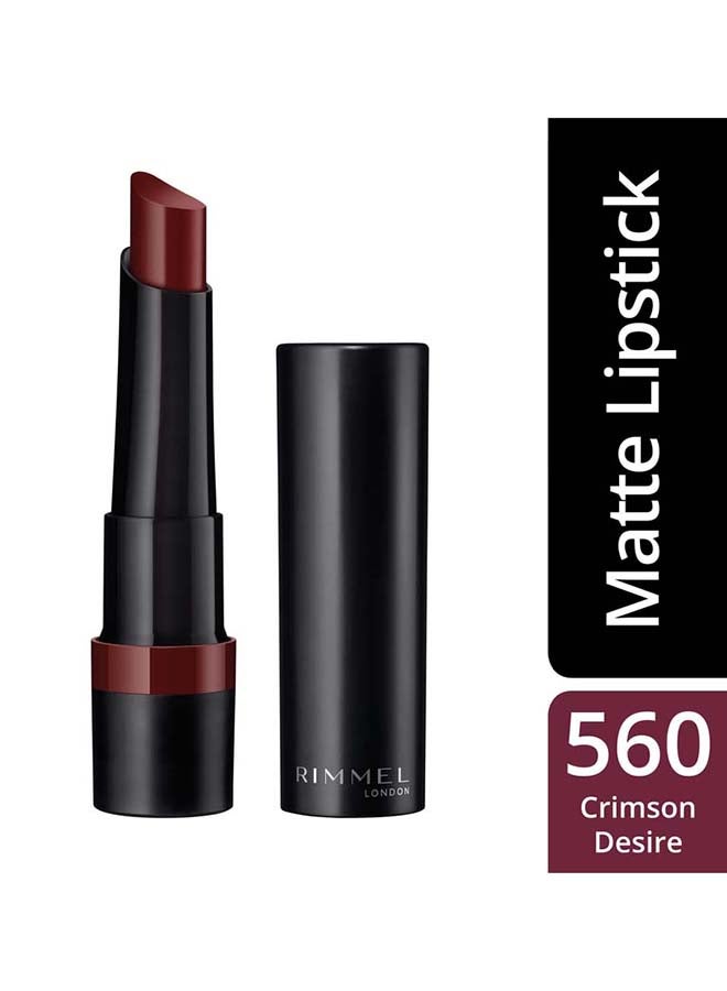 RIMMEL LONDON - Lasting Finish Matte Lipstick, 2.3 g 560 Crimson Desire - Image 1