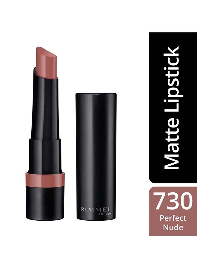 RIMMEL LONDON - Lasting Finish Matte Lipstick 2.3 g - 0.08 fl oz 730 Perfect Nude - Image 1