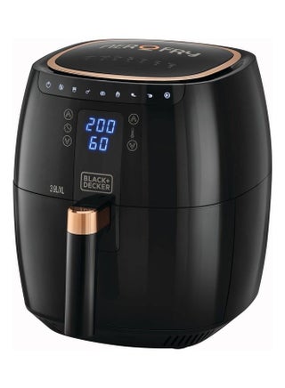 Black + Decker 7 in 1 Aerofry Digital Air fryer/1.4KG 1500 Watt, 5.5 L 1500 W AF5539-B5 black gold - v1683095716/N53402974A_1