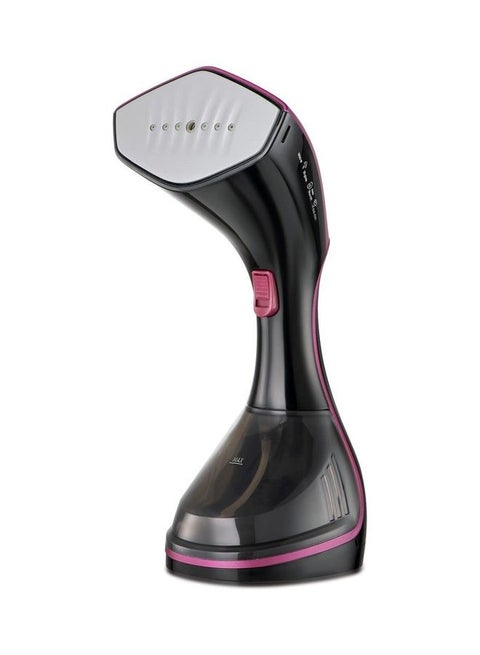 Portable Digital Handheld Garment Steamer, 180° Swivel Hinge, 5-Height Adjustment, Variable Temperature Control, Removable Drip Tray, Cool-Touch Handle, 240 ml 1600 W HSTD1600-B5 black purple