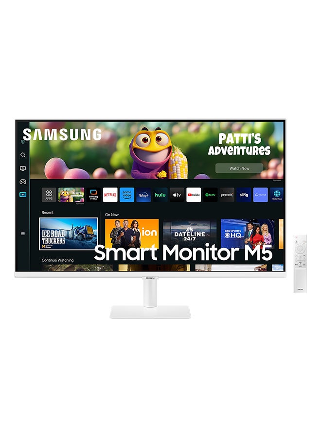 Samsung - 32 Inch FHD Smart Monitor M5 With HDMI, USB Hub, 4ms, Ultrawide Game View, Adaptive Sound, Wifi5, Bluetooth, 32CM50 White - Image 1
