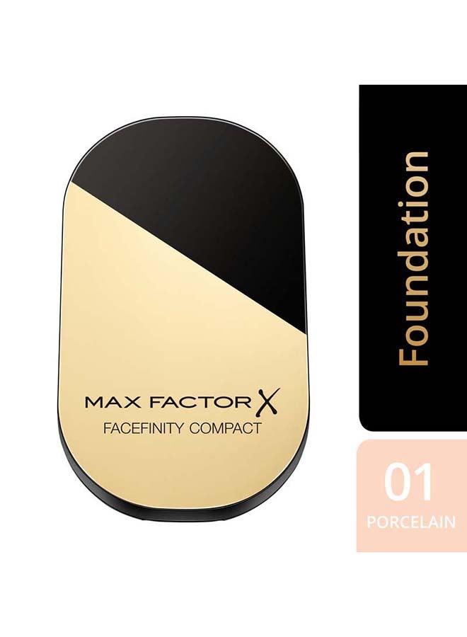 Max Factor - Max Factor Facefinity Compact Foundation, 10 g 01 Porcelain - Image 1