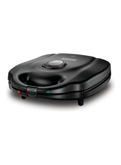 2-in-1 Sandwich and Grill Maker, 4-Slice, Non-Stick Plates, 180° Flat Open, Locking Clamp, Quick Meals, Compact, Ideal for Sandwiches and Grilled Foods, 1400 W TS4120-B5 Black/Sliver