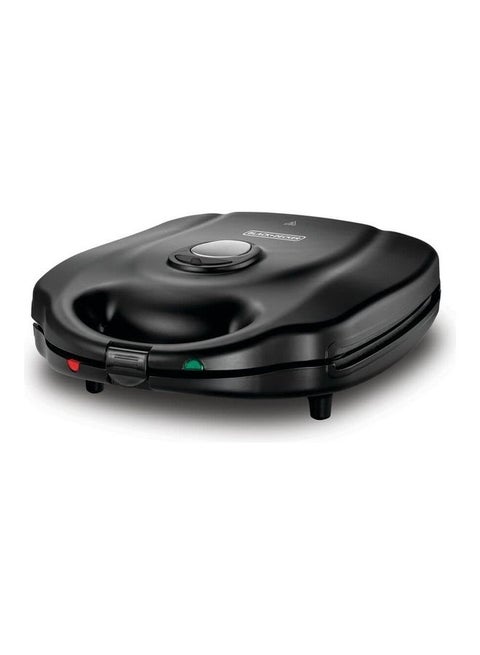 2-in-1 Sandwich and Grill Maker, 4-Slice, Non-Stick Plates, 180° Flat Open, Locking Clamp, Quick Meals, Compact, Ideal for Sandwiches and Grilled Foods, 1400 W TS4120-B5 Black/Sliver