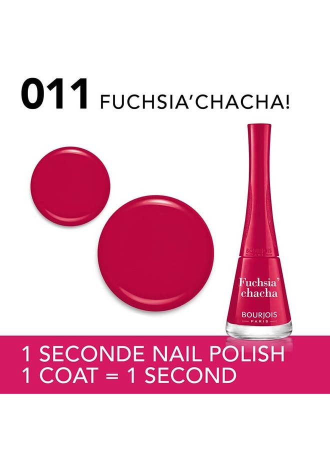 BOURJOIS PARIS 1 Seconde Nail Polish 9 ml 11 Fuchsia’chacha  - Image 2