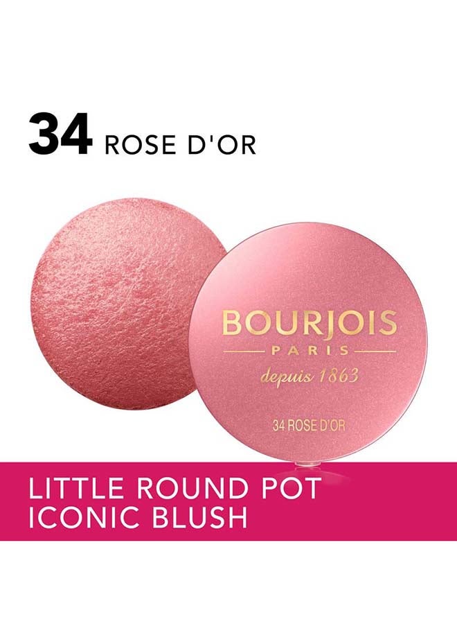 BOURJOIS PARIS - Little Round Pot Blusher 2.5 g 34 Rose D'or - Image 1