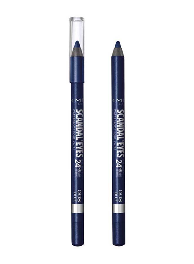 RIMMEL LONDON Scandaleyes Waterproof Kohl Kajal Eyeliner , 1.3 g 008 Blue  - Image 4