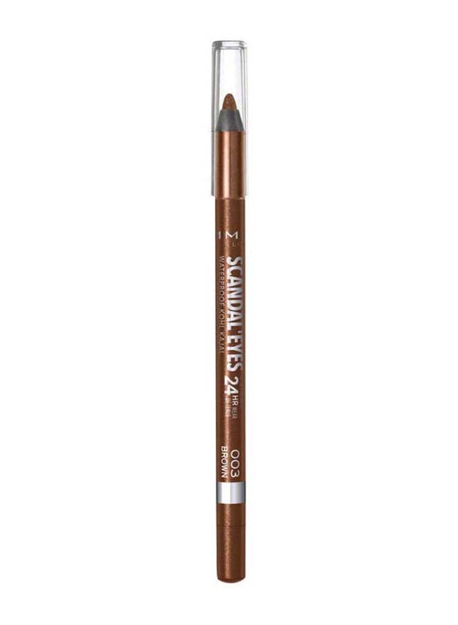 RIMMEL LONDON - Scandal'Eyes Waterproof Kohl Kajal Pencil Eyeliner – 003 –Brown - Image 1