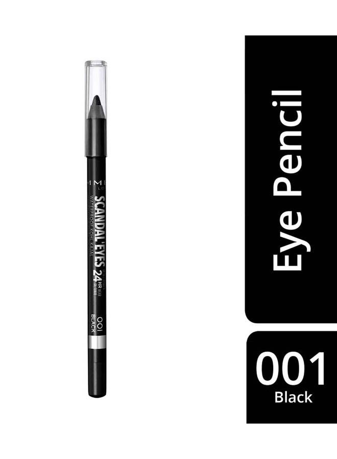 RIMMEL LONDON - Scandaleyes Waterproof Kohl Kajal Pencil Eyeliner 1.3 g 001 Black - Image 1