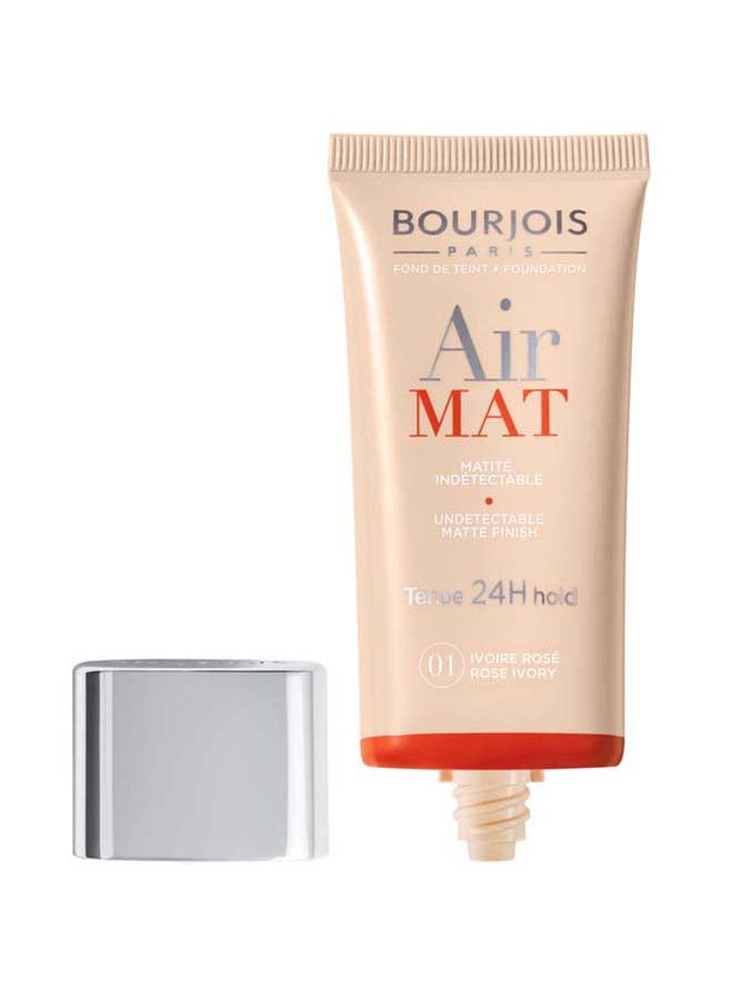 BOURJOIS PARIS Air Mat 24H Foundation 01 Rose Ivory  - Image 1