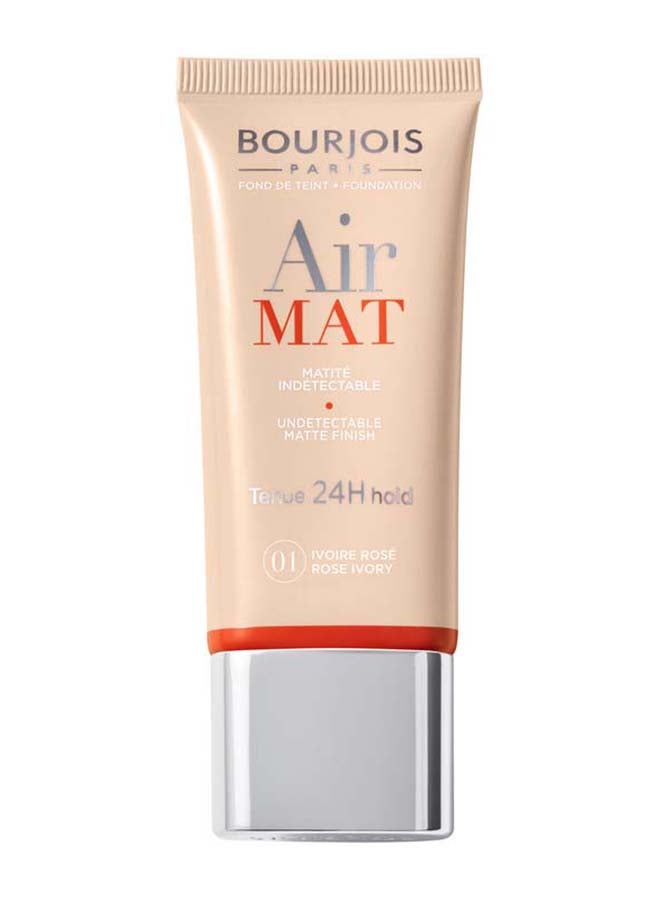 BOURJOIS PARIS Air Mat 24H Foundation 01 Rose Ivory  - Image 2