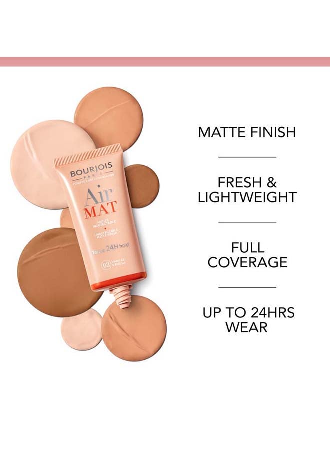 BOURJOIS PARIS Air Mat 24H Foundation 01 Rose Ivory  - Image 4