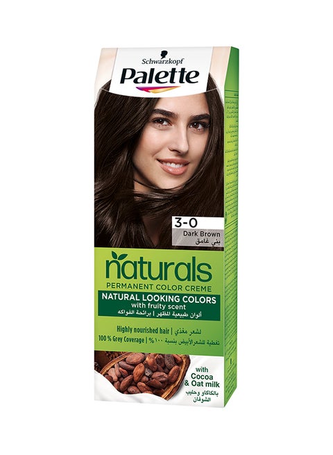 Cocoa Butter & Oat Milk Natural Color Cream, 3-0, Dark Brown 110ml