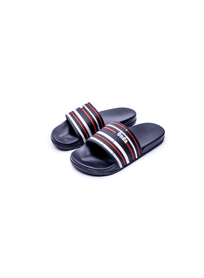 Onda Disney 2 Logo Printed Slip On Slides Black/Red  - Image 2