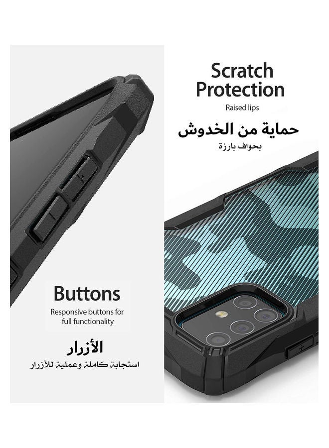 Ringke Galaxy A71 Case TPU And PC Cover Fusion-X Design Camo Black - Image 4