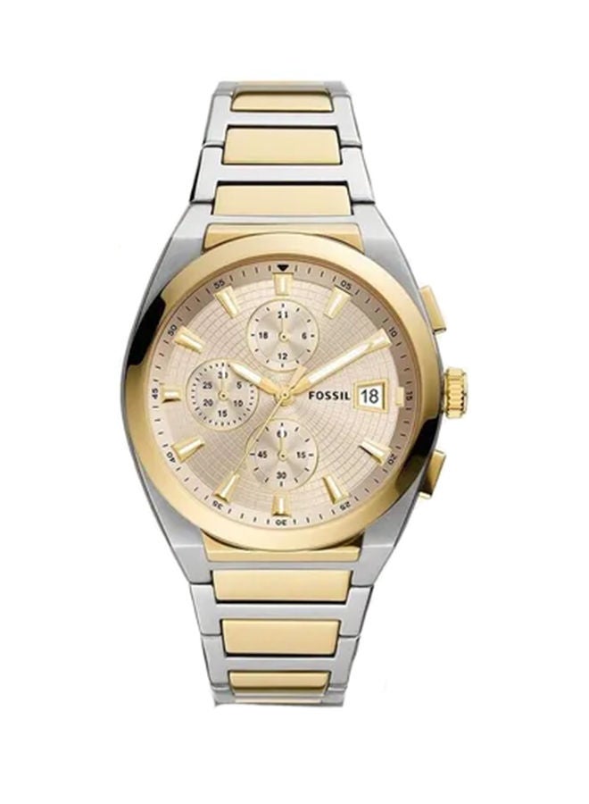 FOSSIL Men's Chronograph Round Shape Stainless Steel Wrist Watch - Image 1