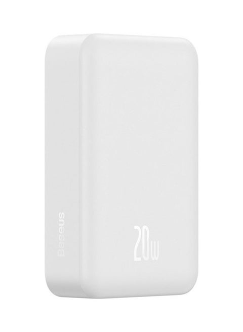 20000.0 mAh 20000mAh MagSafe Magnetic Mini Wireless Fast Charge Powerbank 20W Portable Charger For iPhone 14, 13, 12 Series, iPad And Many More - White