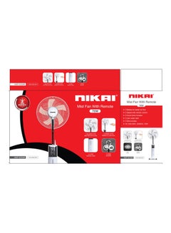 NIKAI Mist Fan With Remote 2 L 70 W NMF1600MR White  - Image 2