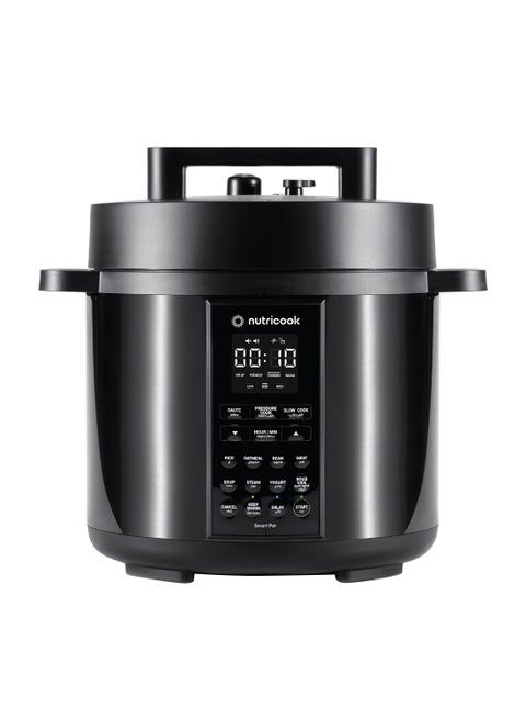Electric Pressure Cooker,8 Liters, Smart Pot 2, 9 In 1 Rice Cooker, Slow Cooker, Steamer, Sauté Pot, Yogurt Maker & More, 12 Smart Programs With New Smart Lid, 2 Years Warranty 8 L 1200 W SP208K Black