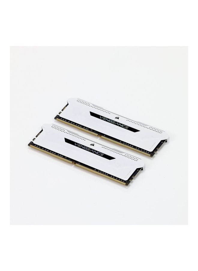 CORSAIR - Vengeance RGB Pro SL 16GB 2x8GB DDR4 3200 PC4-25600 C16 1.35V Desktop Memory White - Image 1
