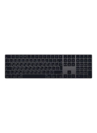 Magic Keyboard with Numeric Keypad: Wired, Wireless/Bluetooth, Rechargeable Multimedia Keys, Works with Mac, iPad, or iPhone – Arabic/English Space Grey - v1683185596/N53403407A_1