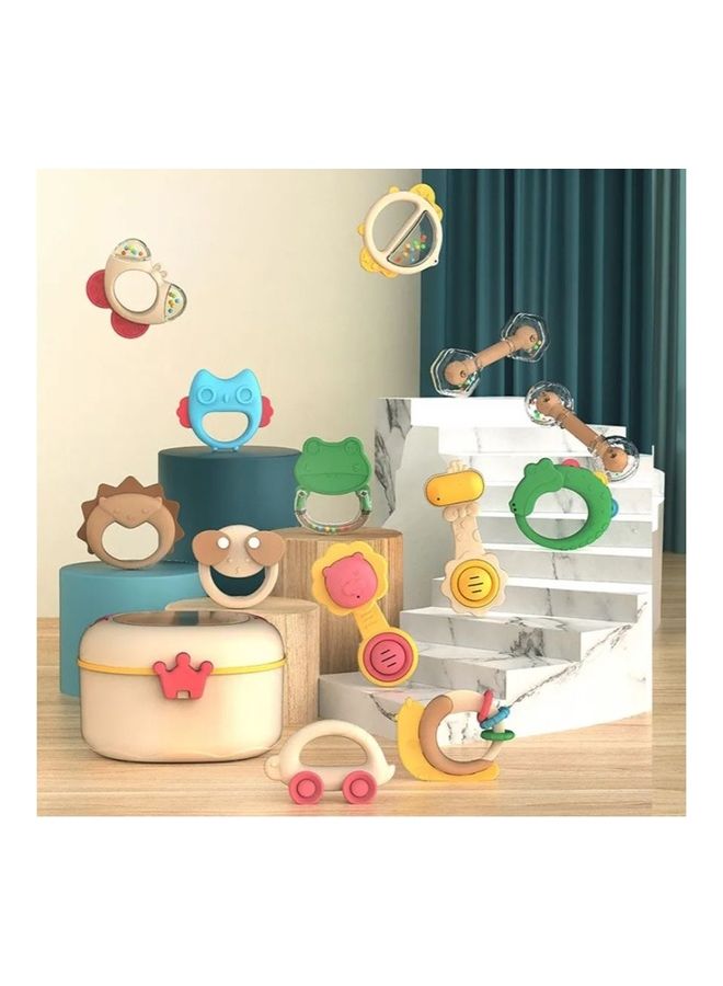 HUANGER Early Learning Cute Baby Teethers Rattles Set Baby Toys With Storage Box Baby Teether Toy - Image 3