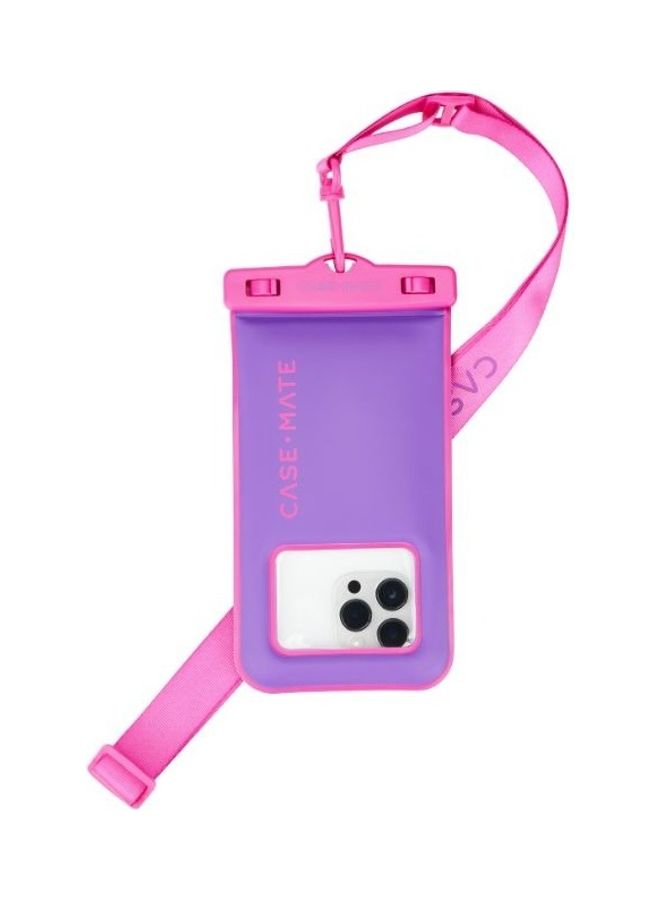 CASE-MATE Universal Waterproof Floating Phone Pouch Purple/Fuchsia - Image 1