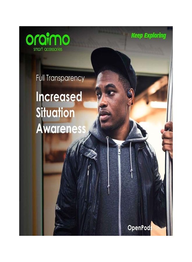 Oraimo - OpenPods 40Hr Long Playtime IPX5 4-Mic Noise Reduction Open-Ear True Wireless Earphones Blue - Image 1