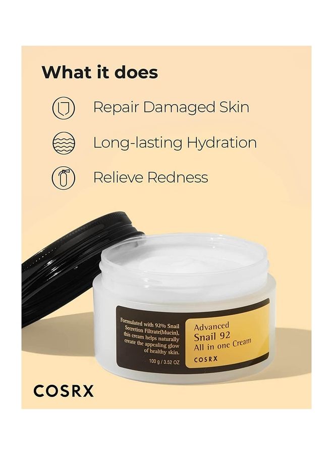 Cosrx - Advanced Snail 92 All In One Cream White 100grams - Image 1