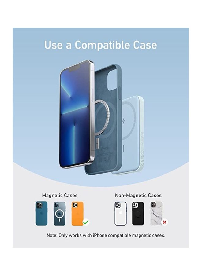 Anker - PowerCore 621 MagGo Slim 5000 Blue - Image 1